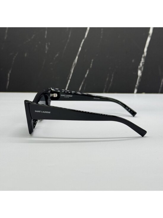 NWT Saint Laurent SL702 001 Black Women Butterfly Sunglasses Authentic main image 6